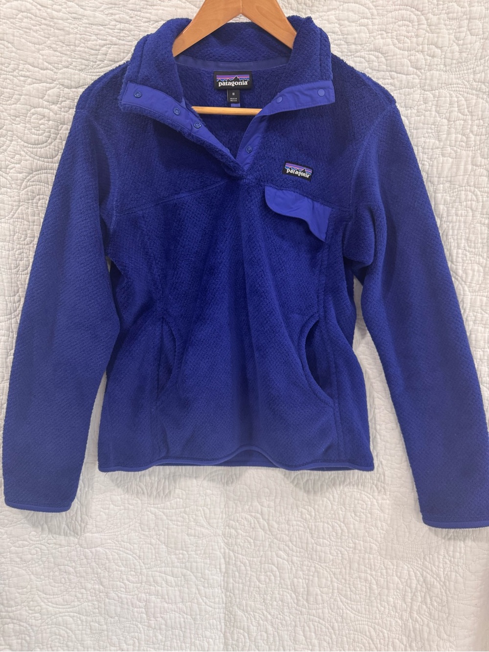 Patagonia Royal Blue Snap-Neck Fleece Pullover